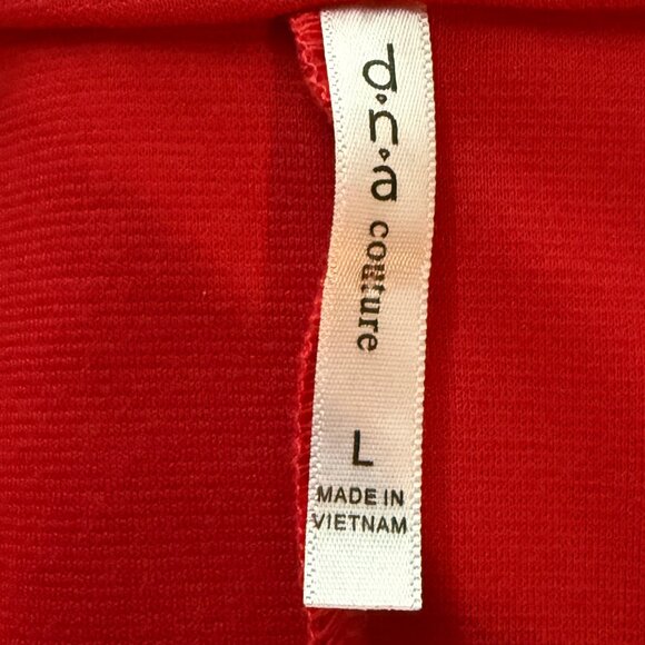 D.N.A. Couture Women's Fit and Flare Red Dress - Picture 5 of 5